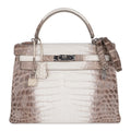 Limited Edition Kelly 32 Bag in Himalaya Crocodile with Palladium Hardware