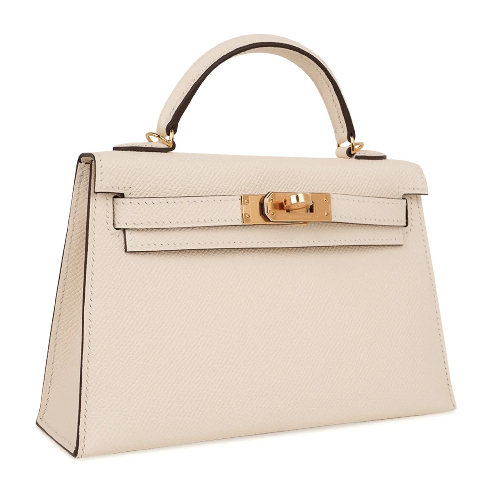 Mini Kelly 20 Bag Sellier Nata Epsom with Gold Hardware