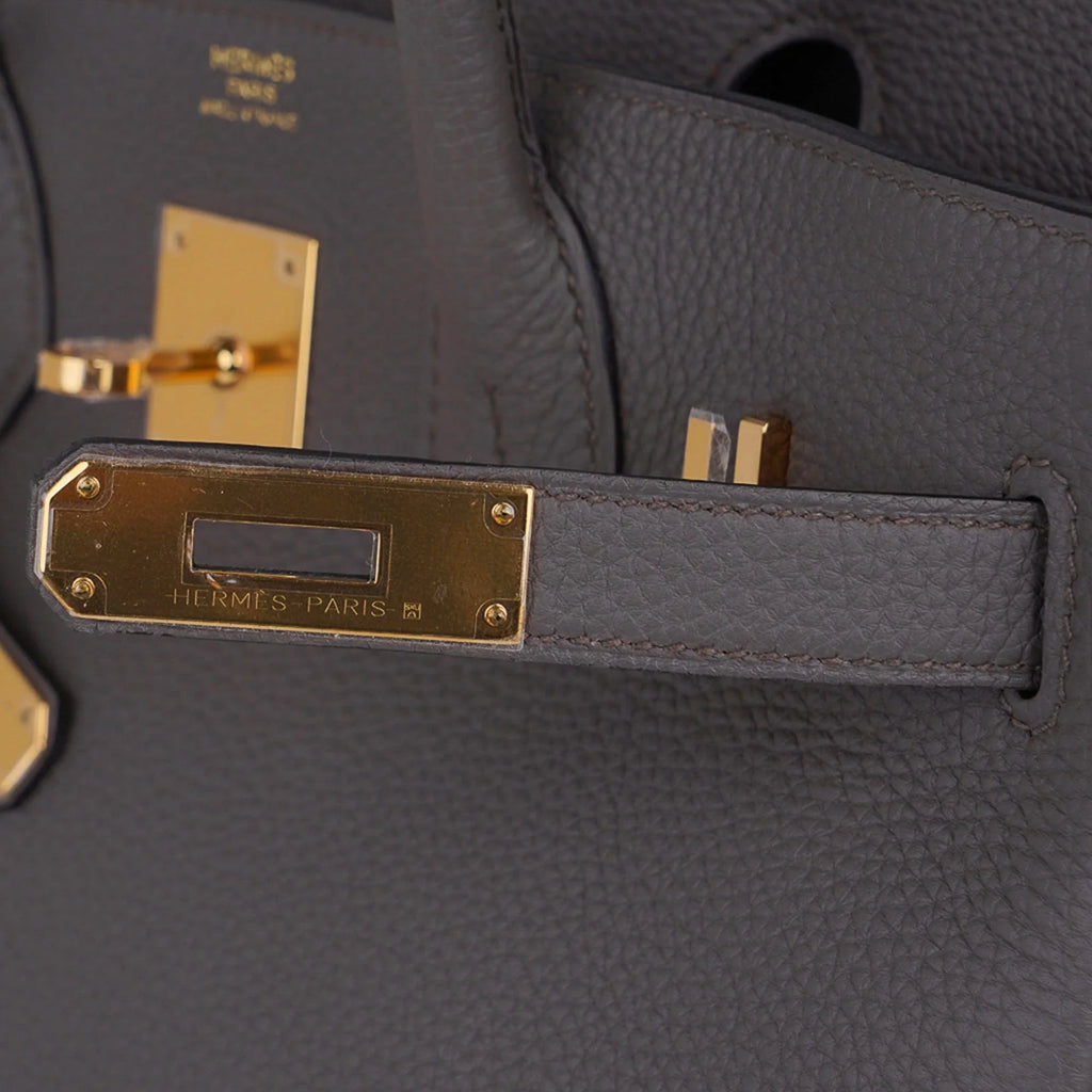 Birkin 30 Bag Etain Gray Coveted Gold Hardware Togo