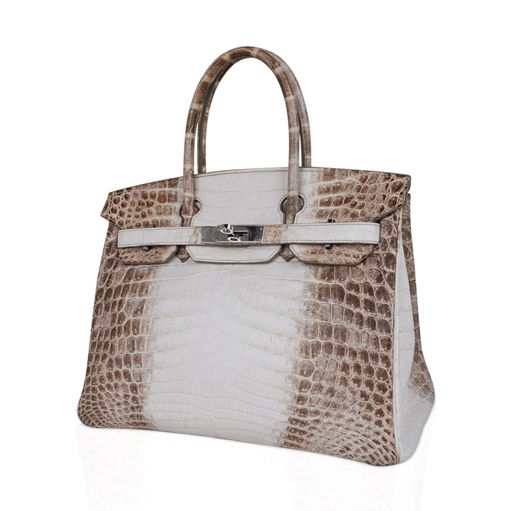 Birkin 30 Bag Himalaya Blanc Crocodile Palladium Hardware