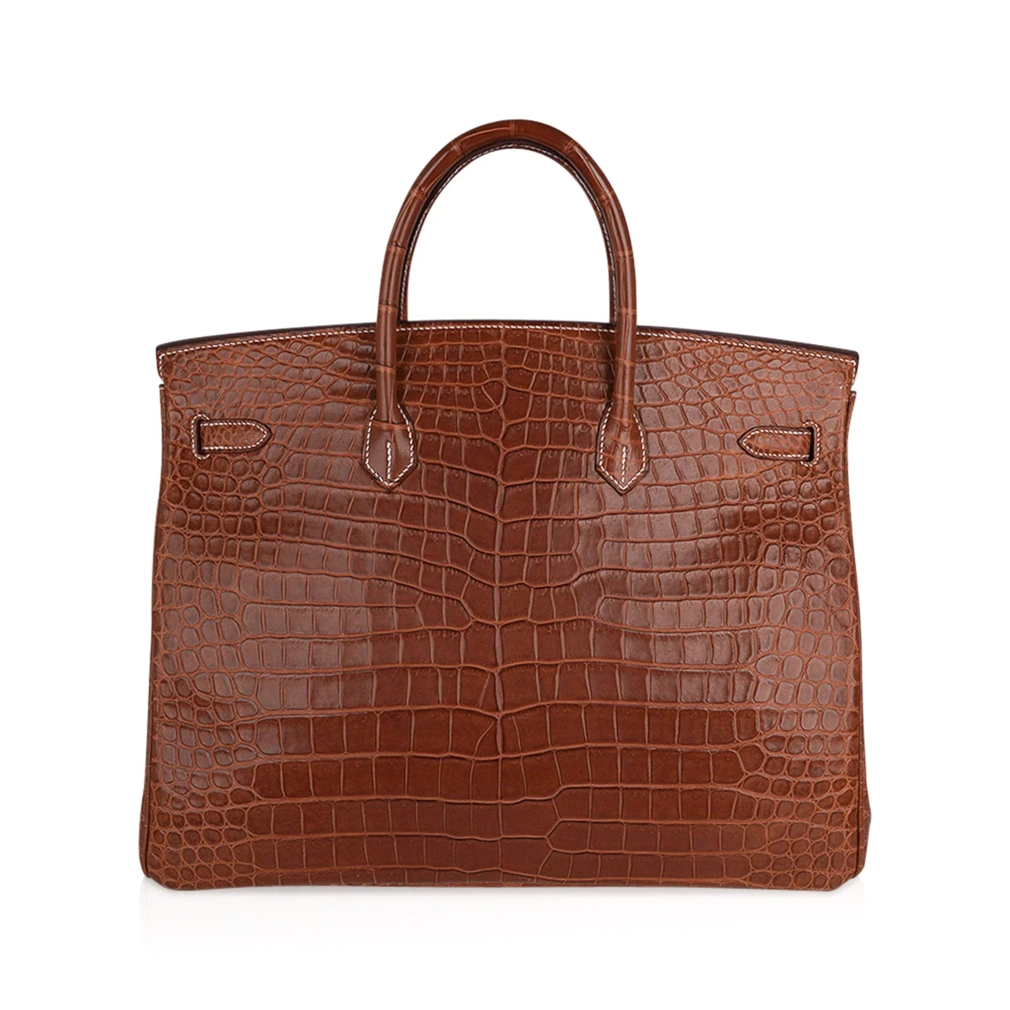Birkin 40 Bag Rare Fauve Matte Porosus Crocodile Gold Hardware