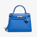 Kelly 2nd-Generation Epsom Blue Royal Palladium Hardware