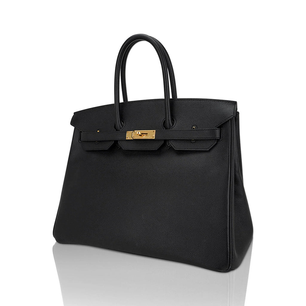 Birkin 35 Bag Black Epsom Leather with Gold Hardware