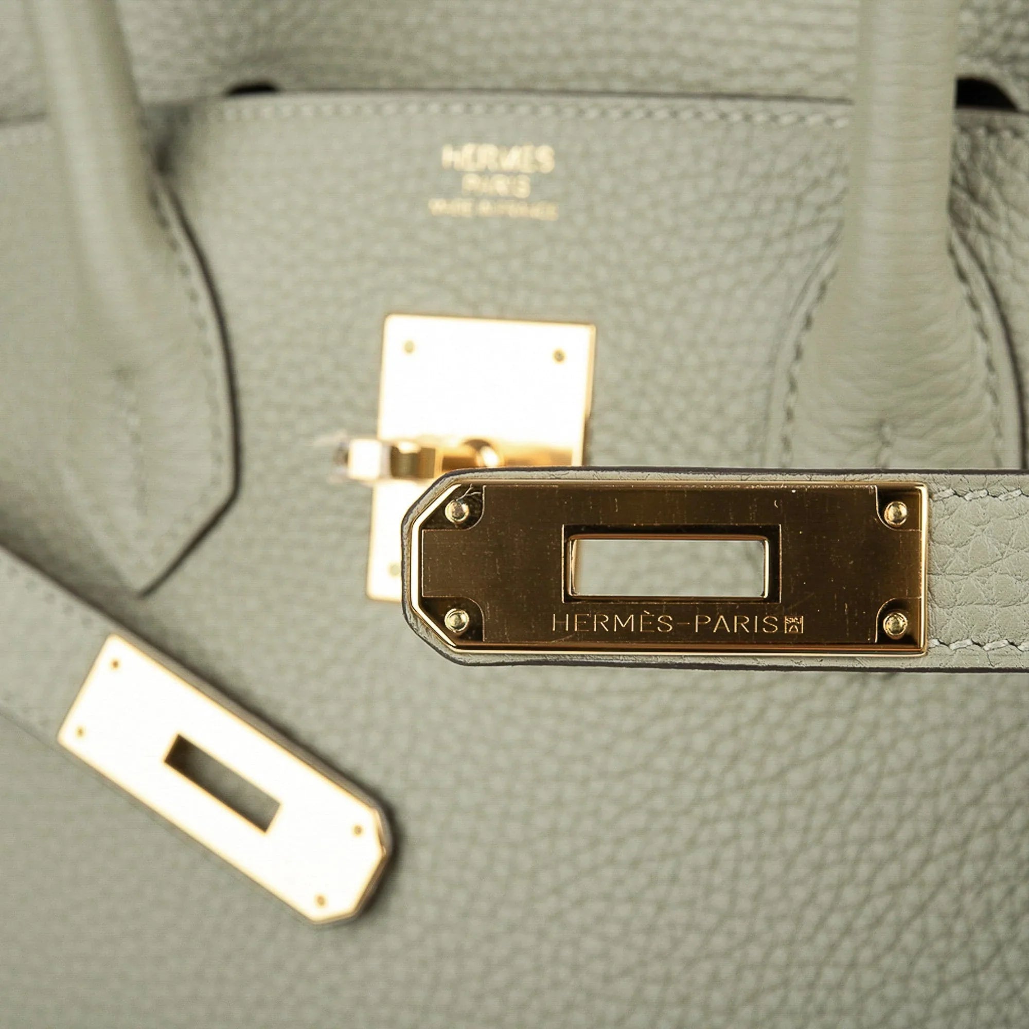 Birkin 30 Bag Sage (Sauge) Clemence Leather Gold Hardware