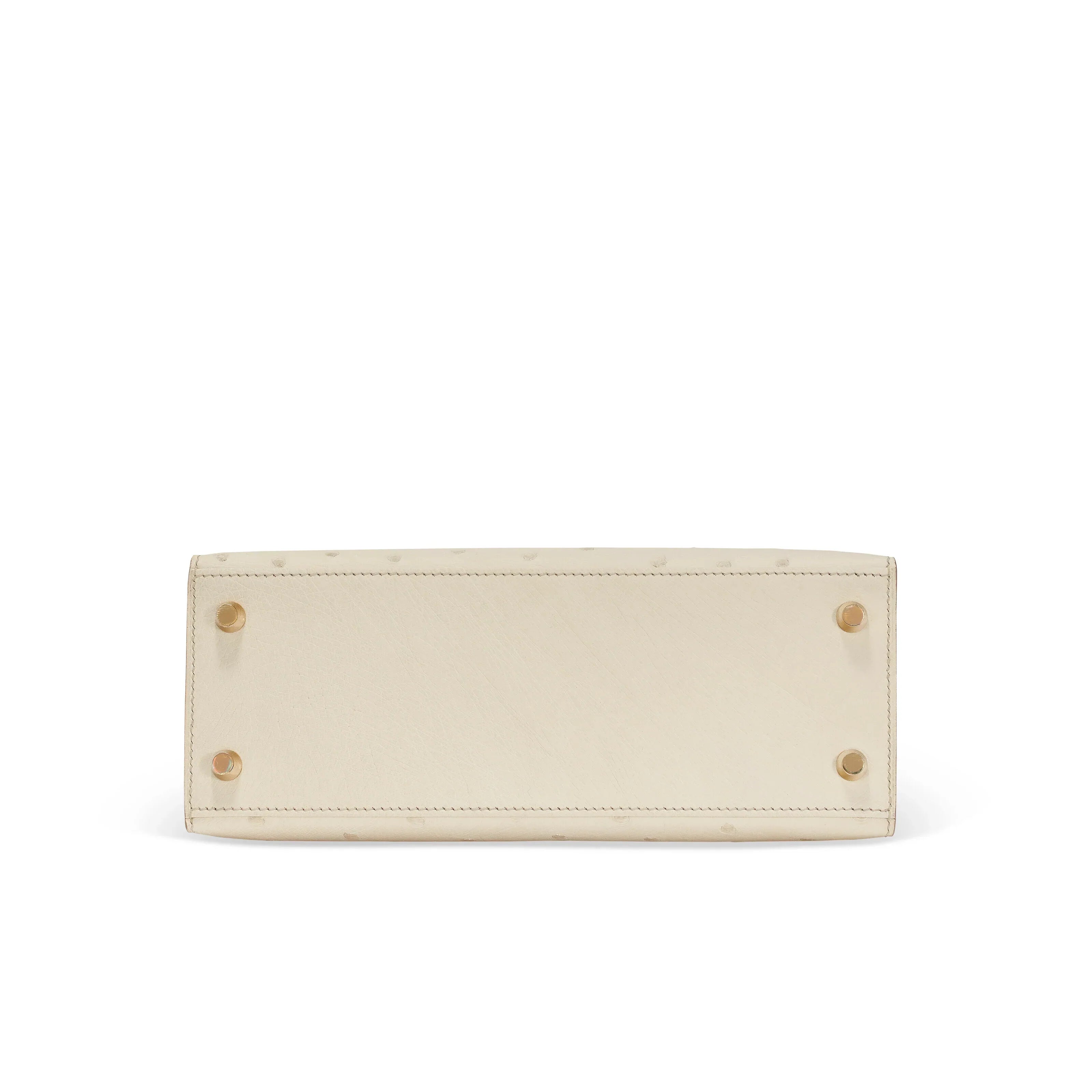 Kelly With Beton Ostrich Sellier Gold Harrdware