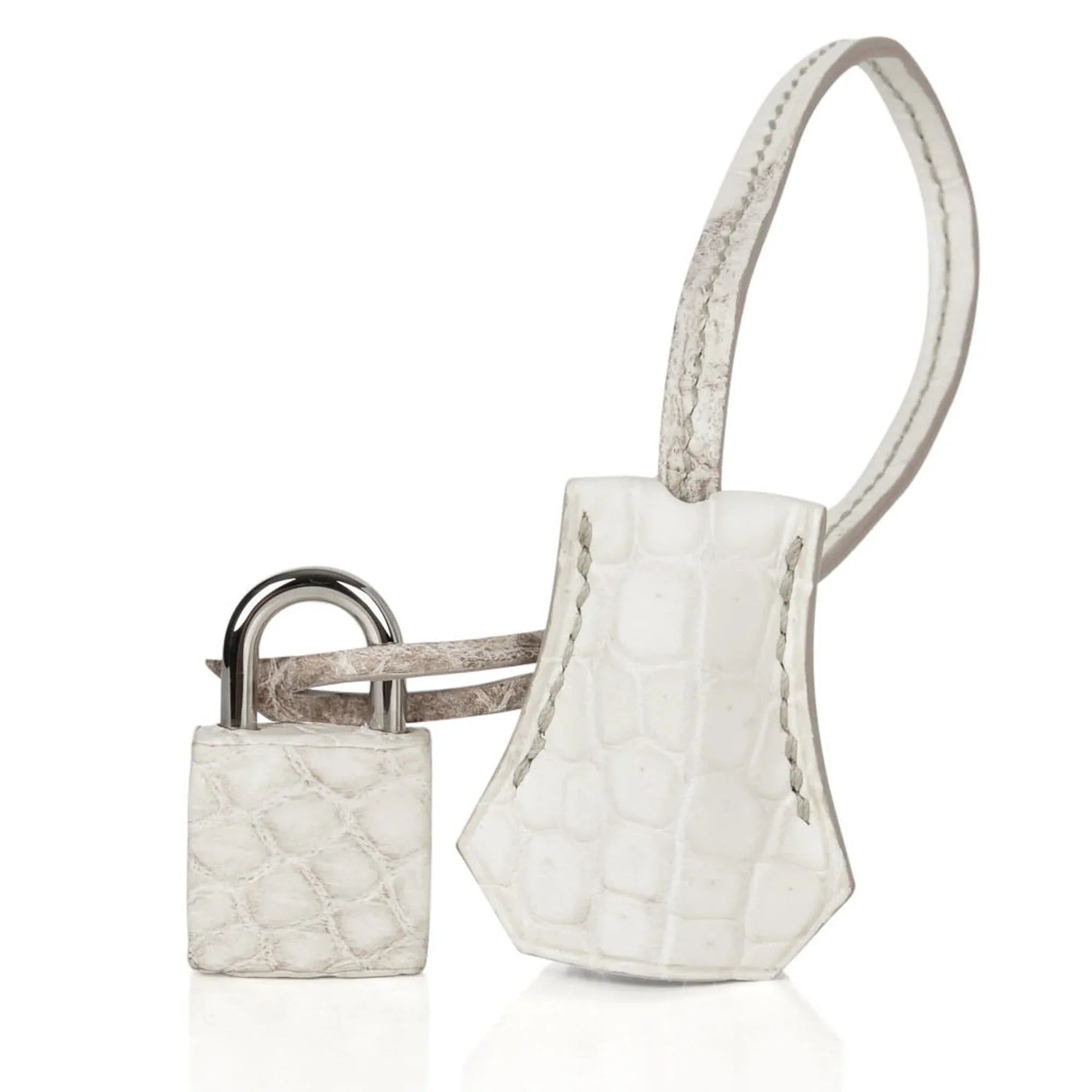Birkin 35 Himalaya Blanc Crocodile Palladium Hardware
