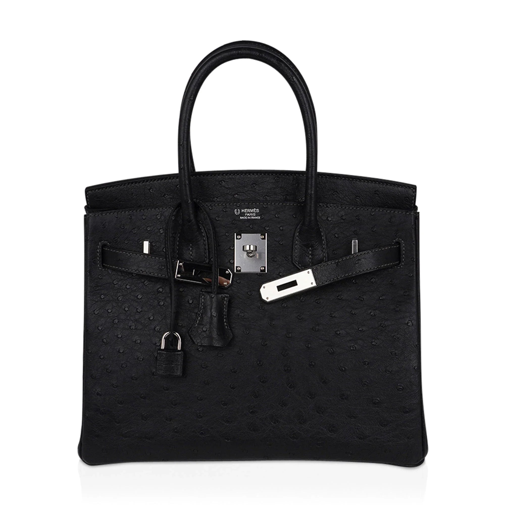 Birkin HSS 30 Bag Black (Noir ) Ostrich Palladium Hardware