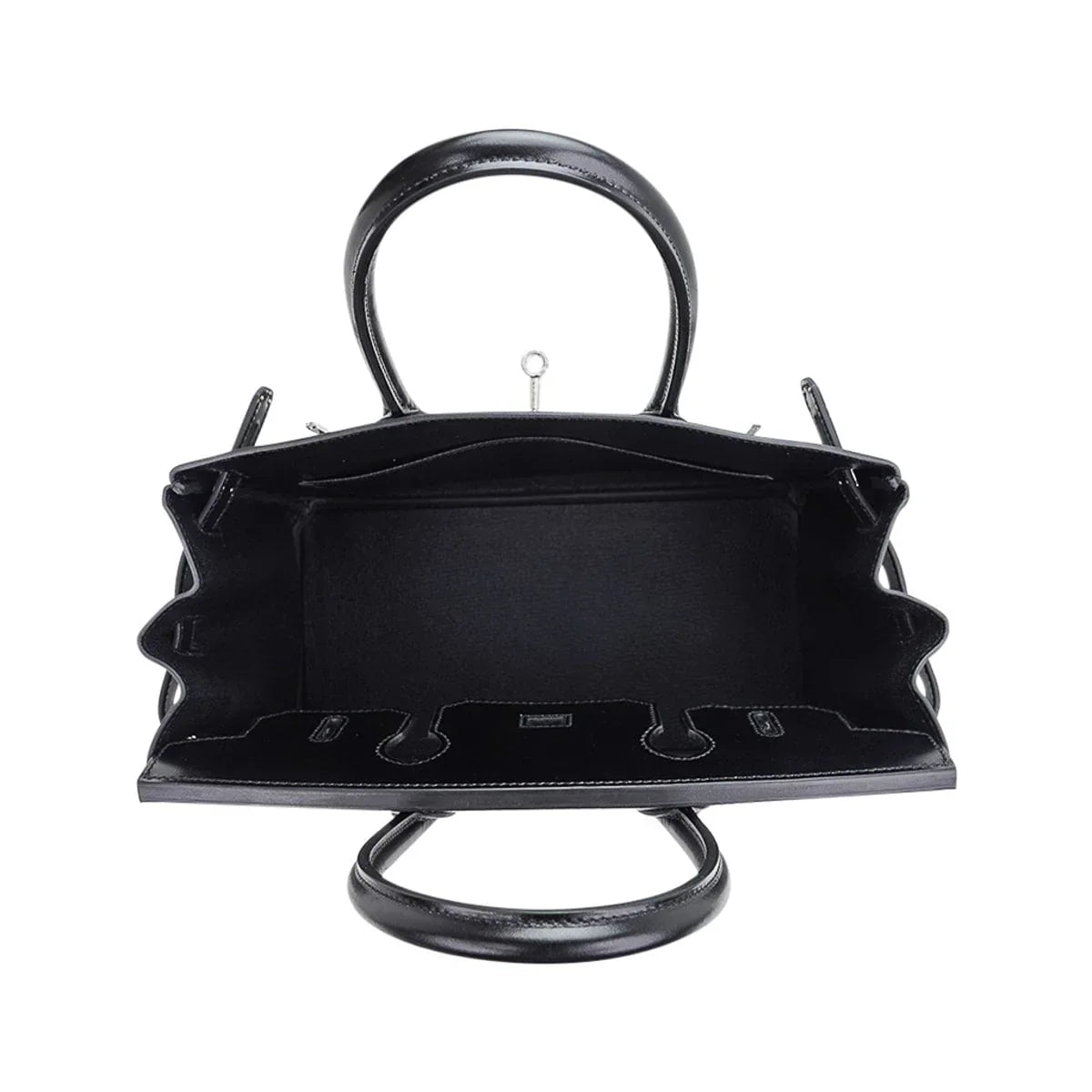 Birkin 30 Black Box Leather Bag Palladium Hardware