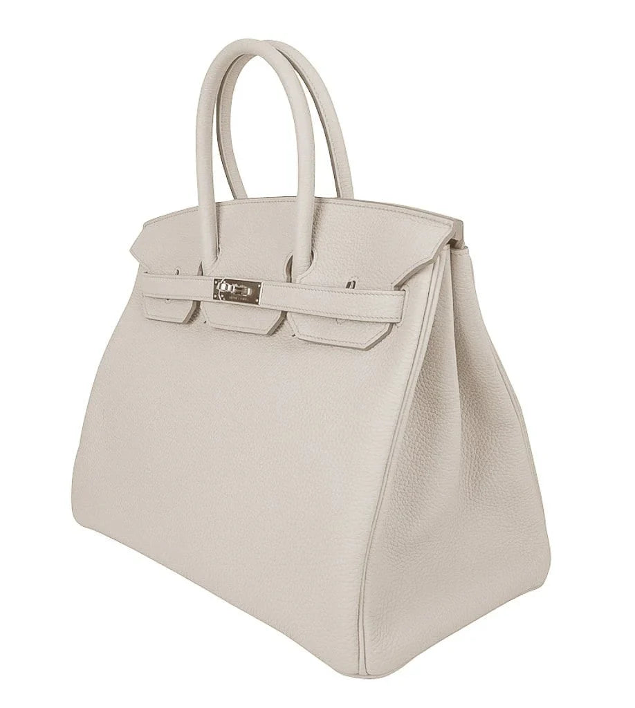 Birkin 35 Bag Beton Clemence Palladium Hardware