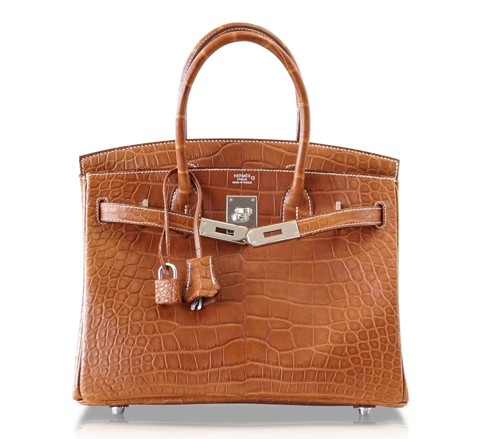 Birkin 30 Bag Fauve Barenia Matte Alligator Very Rare