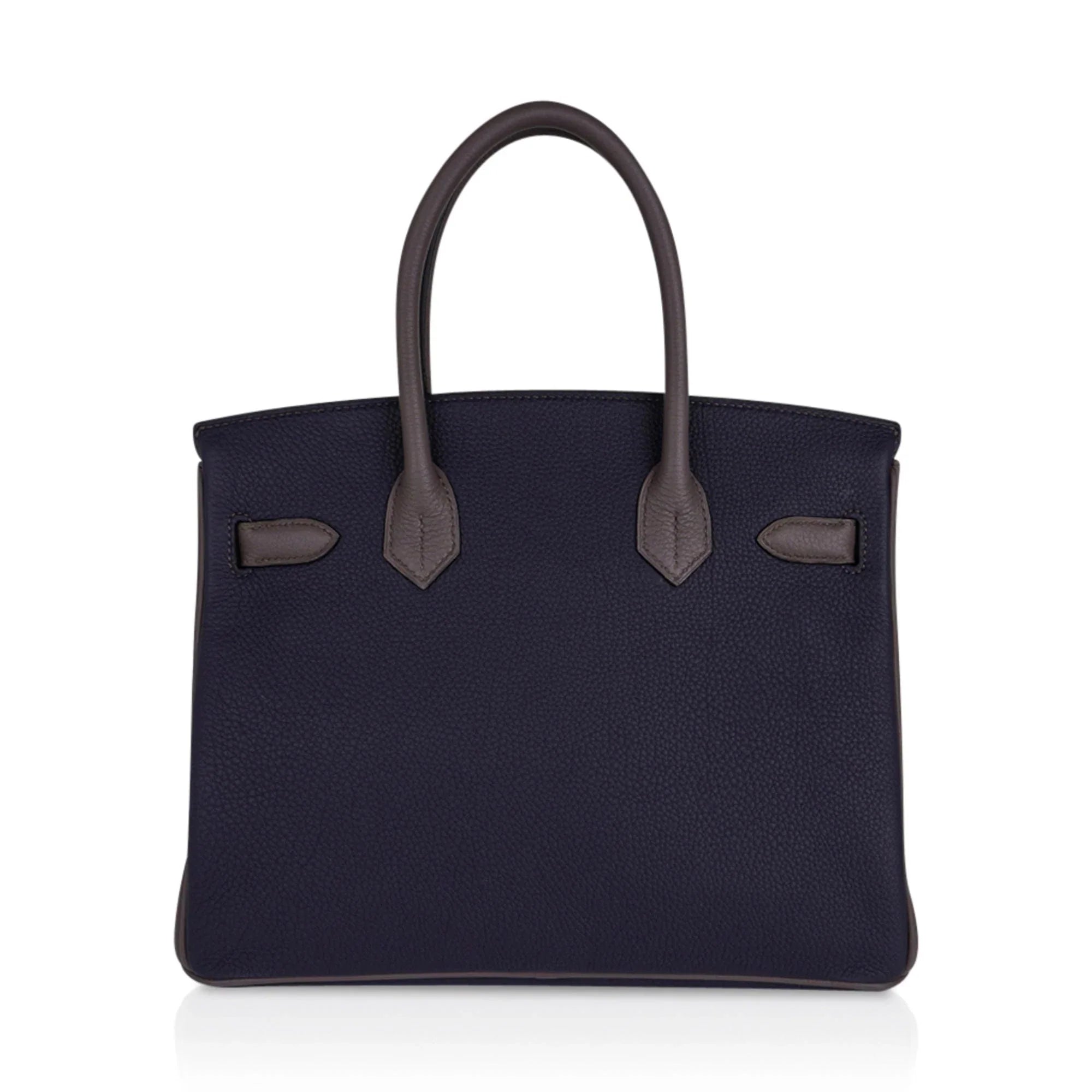 Special Order HSS Birkin 30 Bag Blue Nuit & Etain Togo Leather with Brushed Palladium Hardware