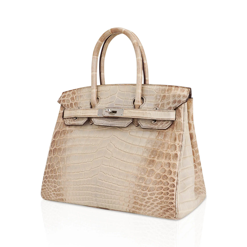 Birkin 30 Bag Gris Cendre Himalaya Crocodile Palladium Hardware