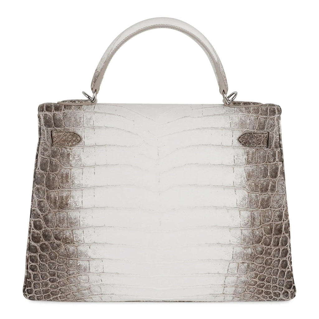Limited Edition Kelly 32 Bag Himalaya Crocodile with Palladium Hardware