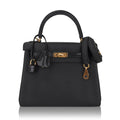 Kelly Touch 25 Retourne Bag Black Lizard Togo Leather Gold Hardware