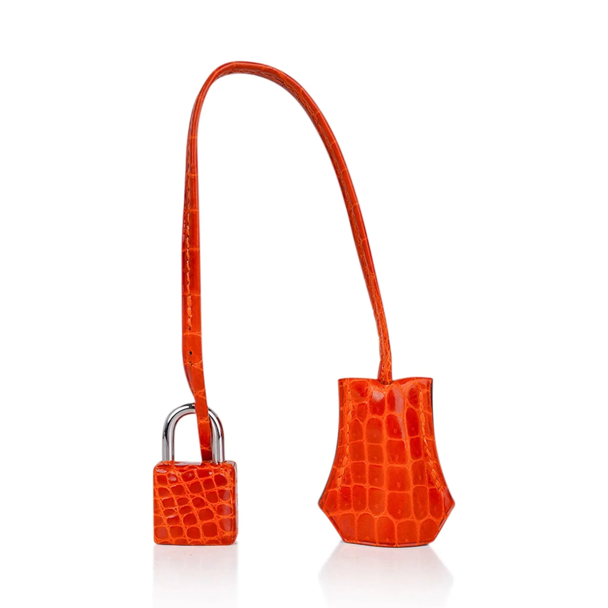 Birkin 30 Bag Orange Crocodile with Palladium Hardware