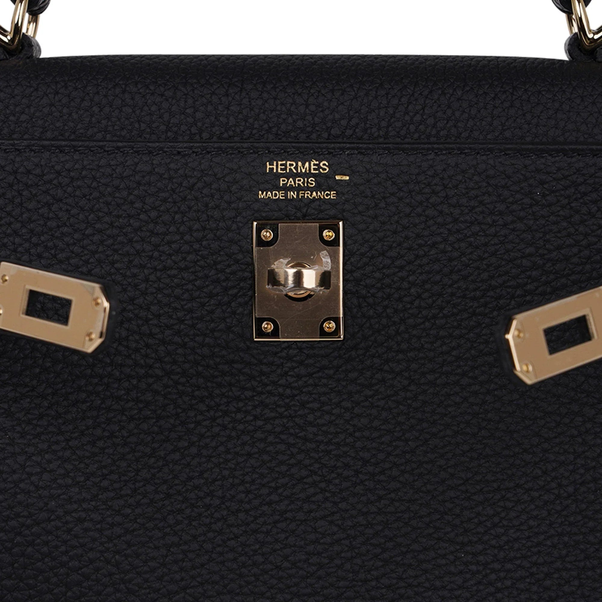 Kelly Touch 25 Retourne Bag Black Lizard / Togo Permabrass Hardware