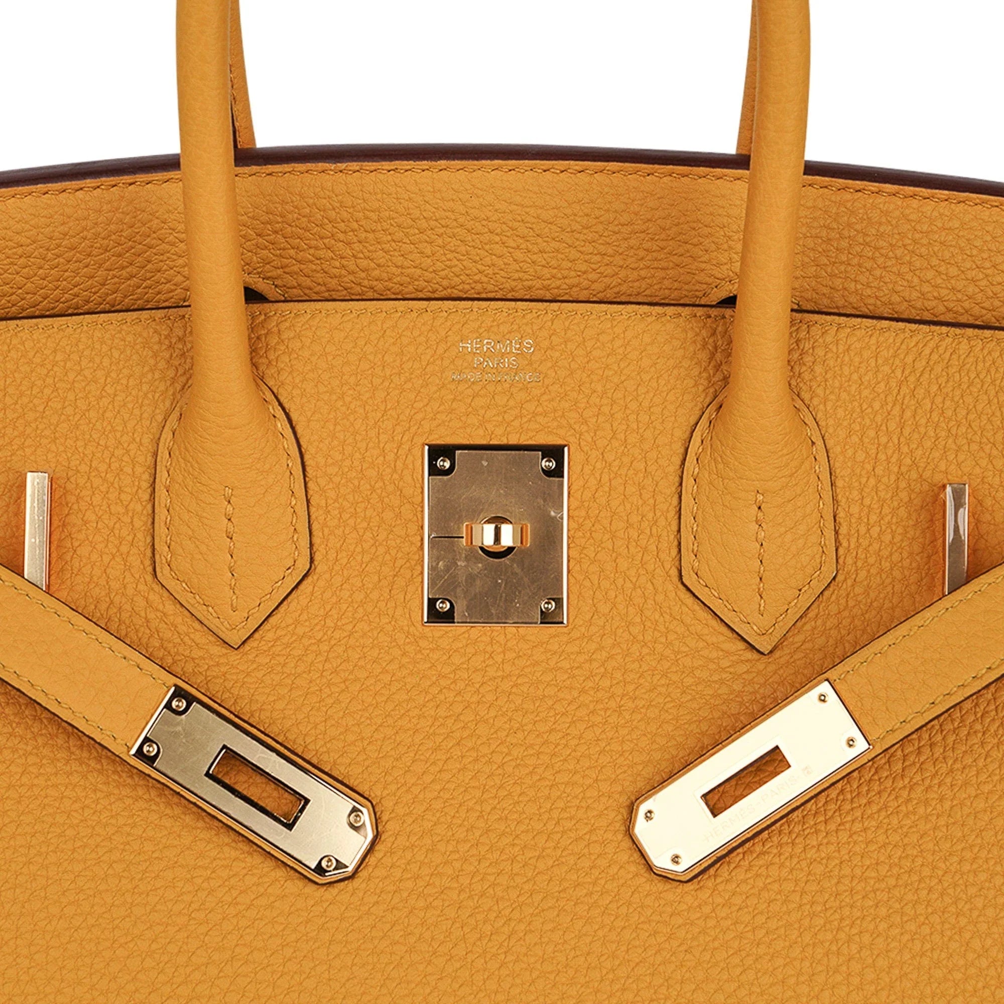 Birkin 30 Bag Jaune Ambre Gold Hardware Togo Leather