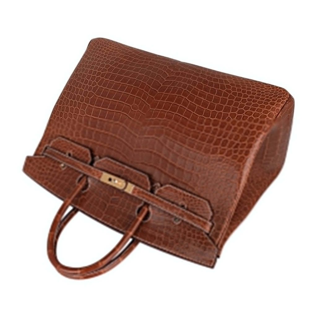 Birkin 40 Bag Rare Fauve Matte Porosus Crocodile Gold Hardware