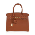 Birkin 30 Bag Gold Togo Leather Gold Hardware