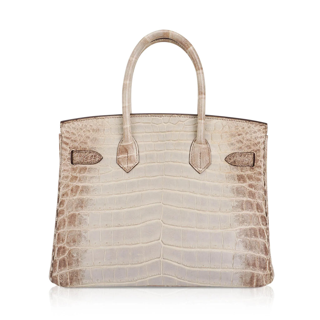 Birkin 30 Bag Gris Cendre Himalaya Crocodile Palladium Hardware