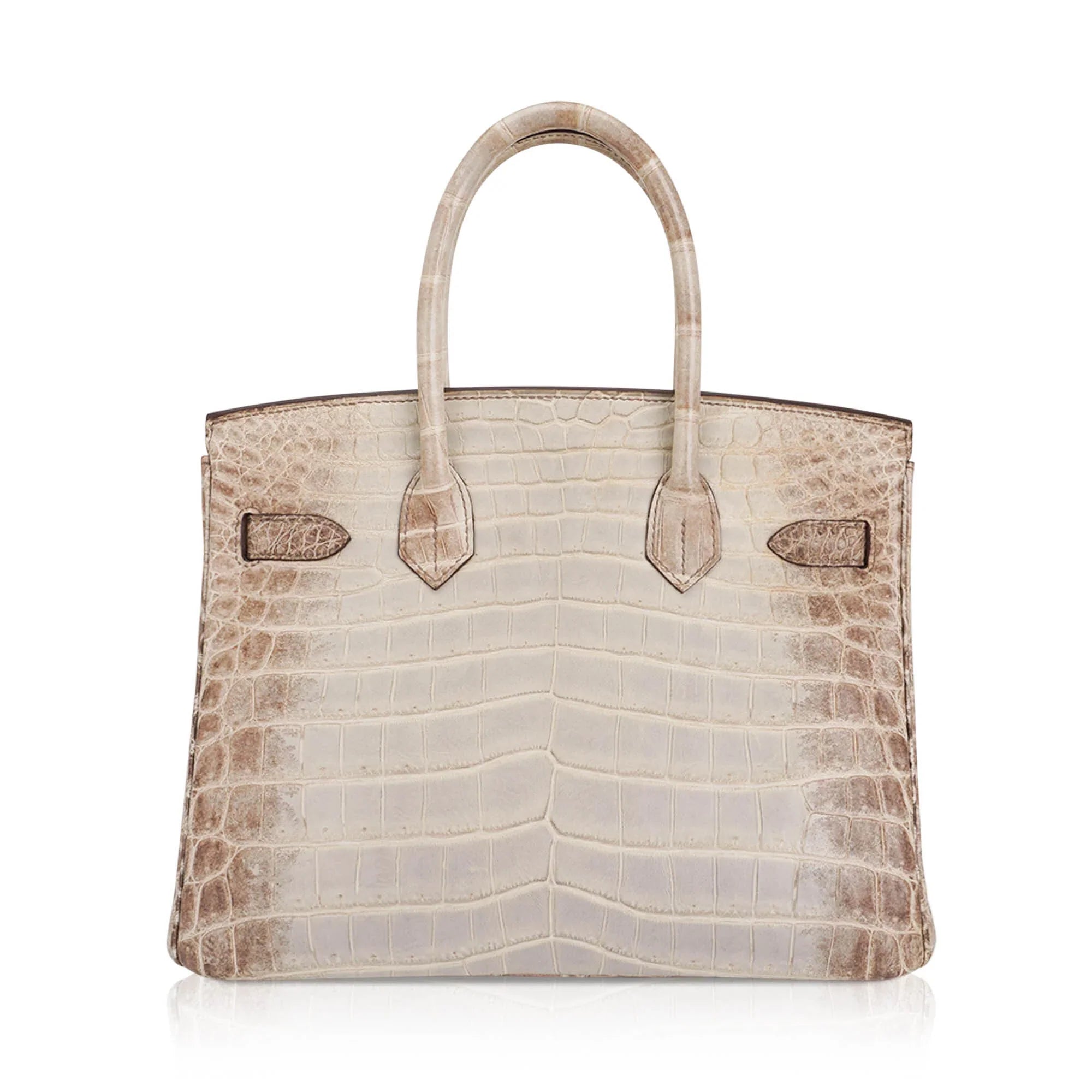 Birkin 30 Bag Gris Cendre Himalaya Crocodile Palladium Hardware