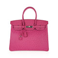 Birkin 35 Bag Fuchsia Ostrich Palladium Hardware