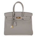 Birkin 35 Bag Gris Asphalte Togo Gold Hardware