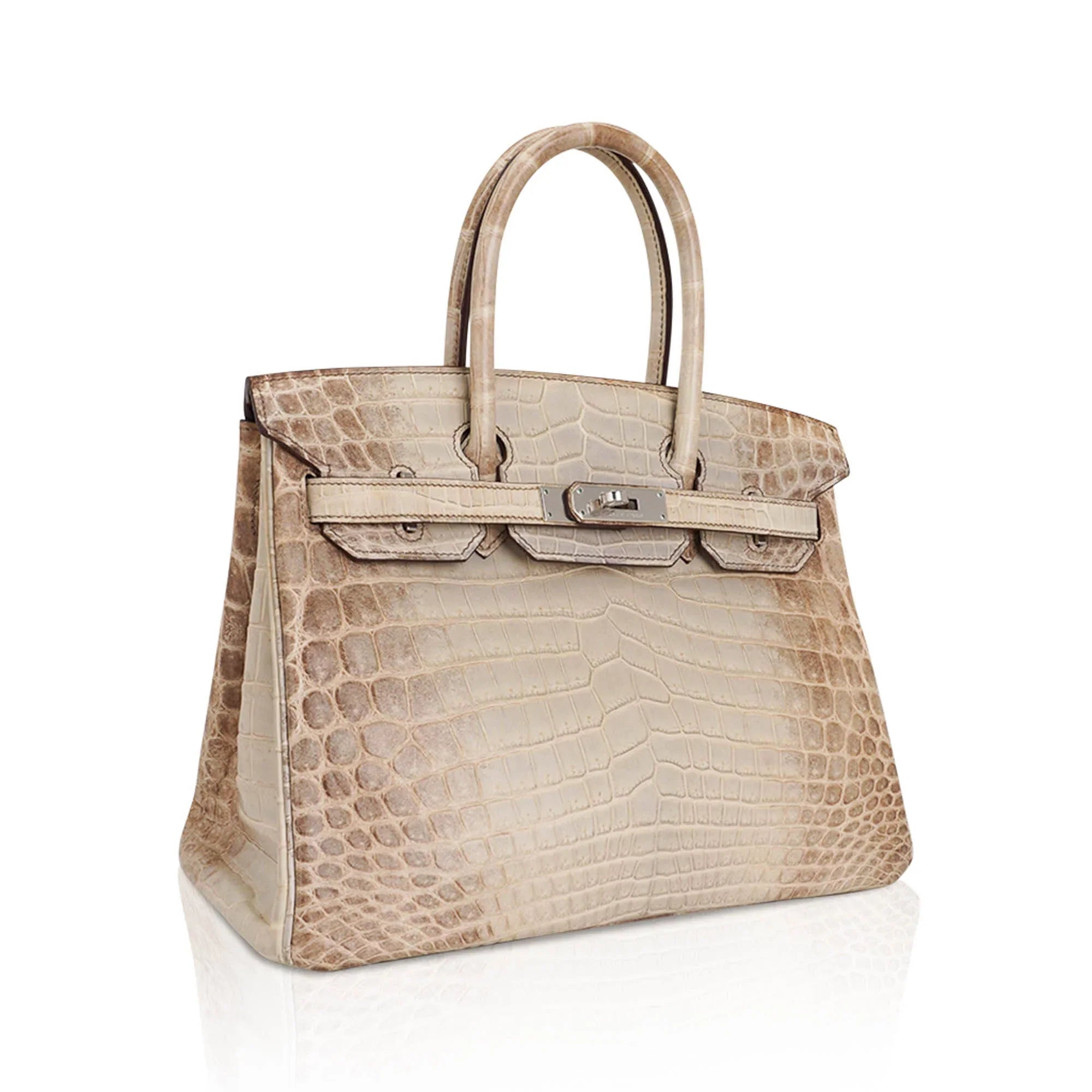 Birkin 30 Bag Gris Cendre Himalaya Crocodile Palladium Hardware