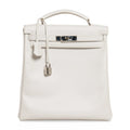 Kelly Ado 28 Bag White Evergrain Palladium Hardware