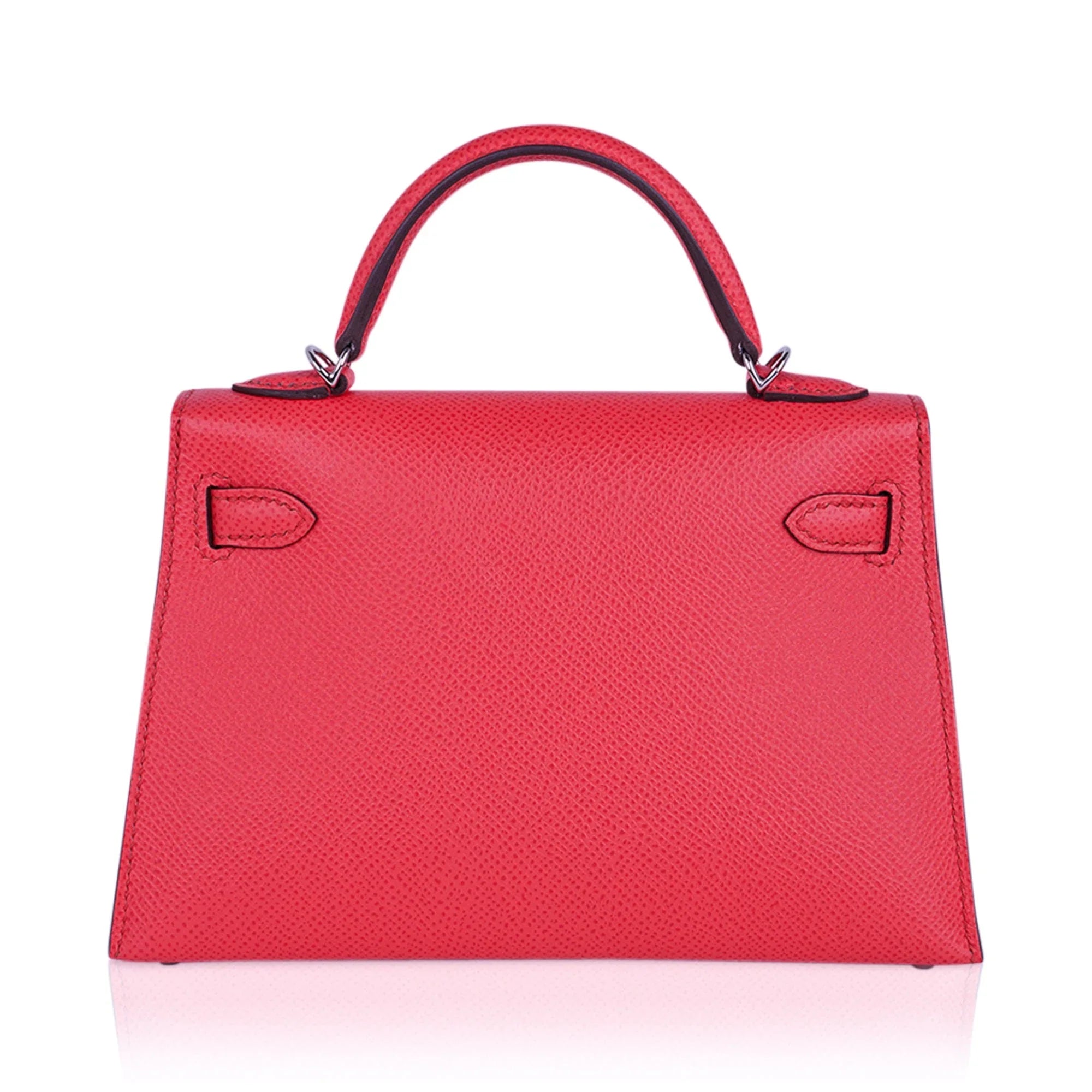 Mini Kelly 20 Bag Sellier Rose Texas Epsom with Palladium Hardware