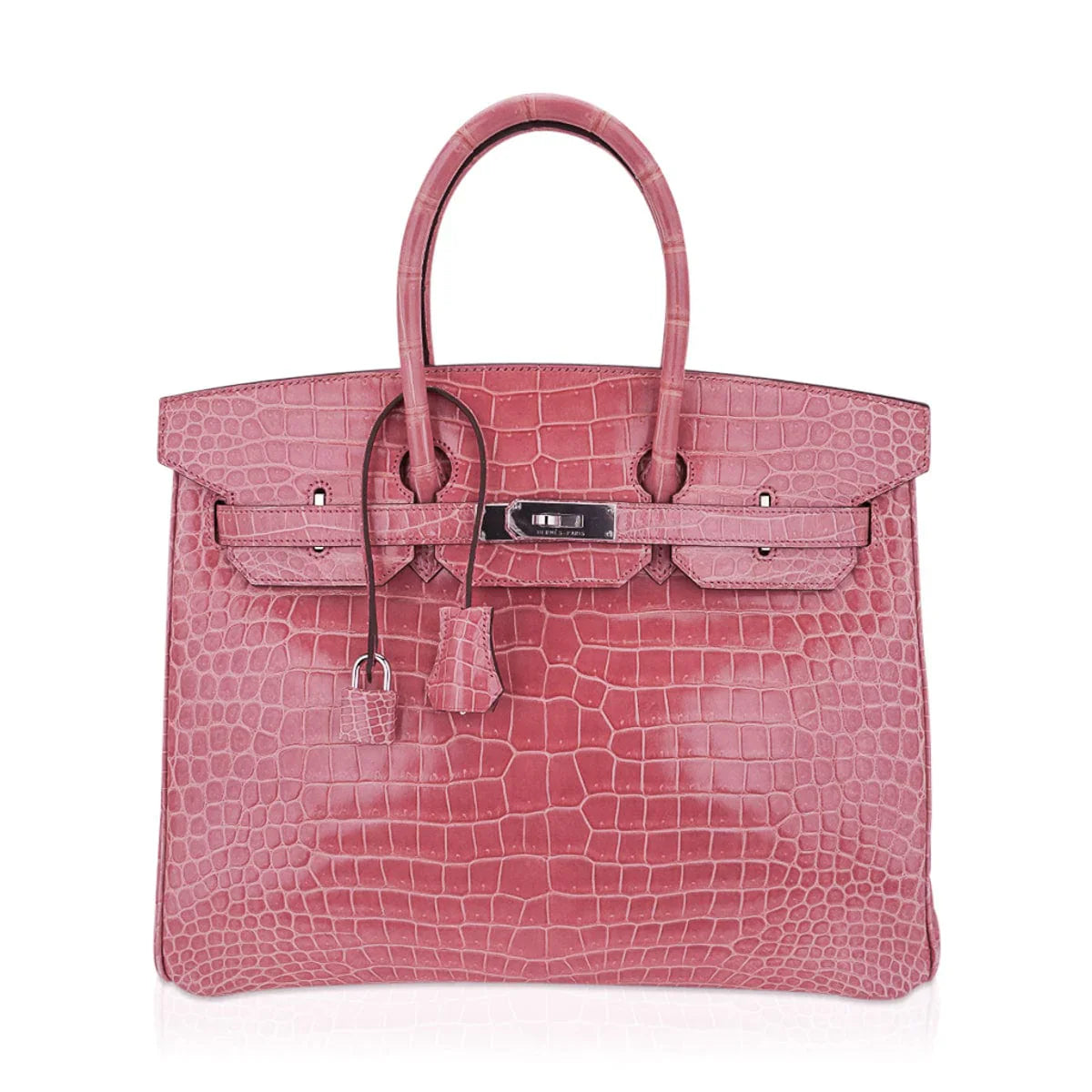 Birkin 35 Rose Indien Porosus Crocodile Bag – Rare Retired Color