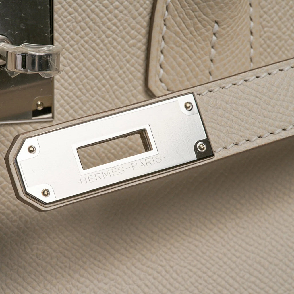 Birkin 35 Bag Craie Epsom Palladium Hardware