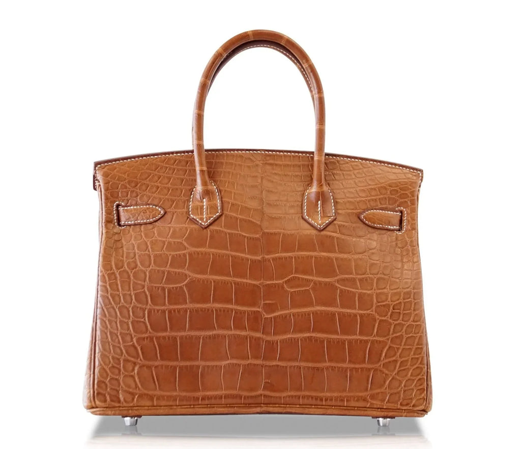 Birkin 30 Bag Fauve Barenia Matte Alligator Very Rare