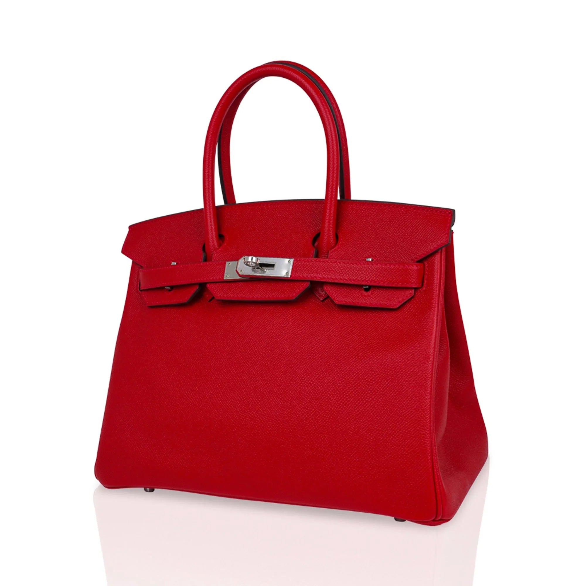 Birkin 30 Bag Rouge Casaque Epsom Leather with Palladium Hardware