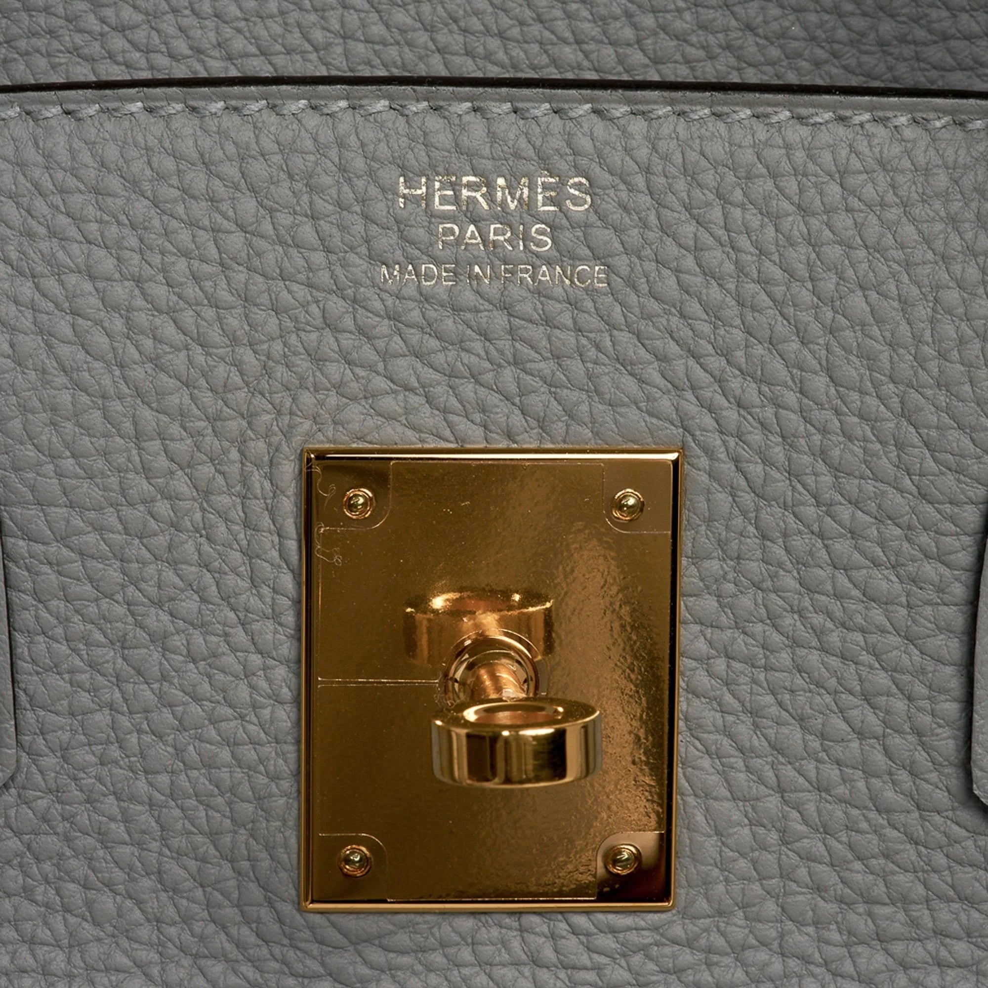 Birkin 30 Bag Gris Mouette Gold Hardware Togo Leather