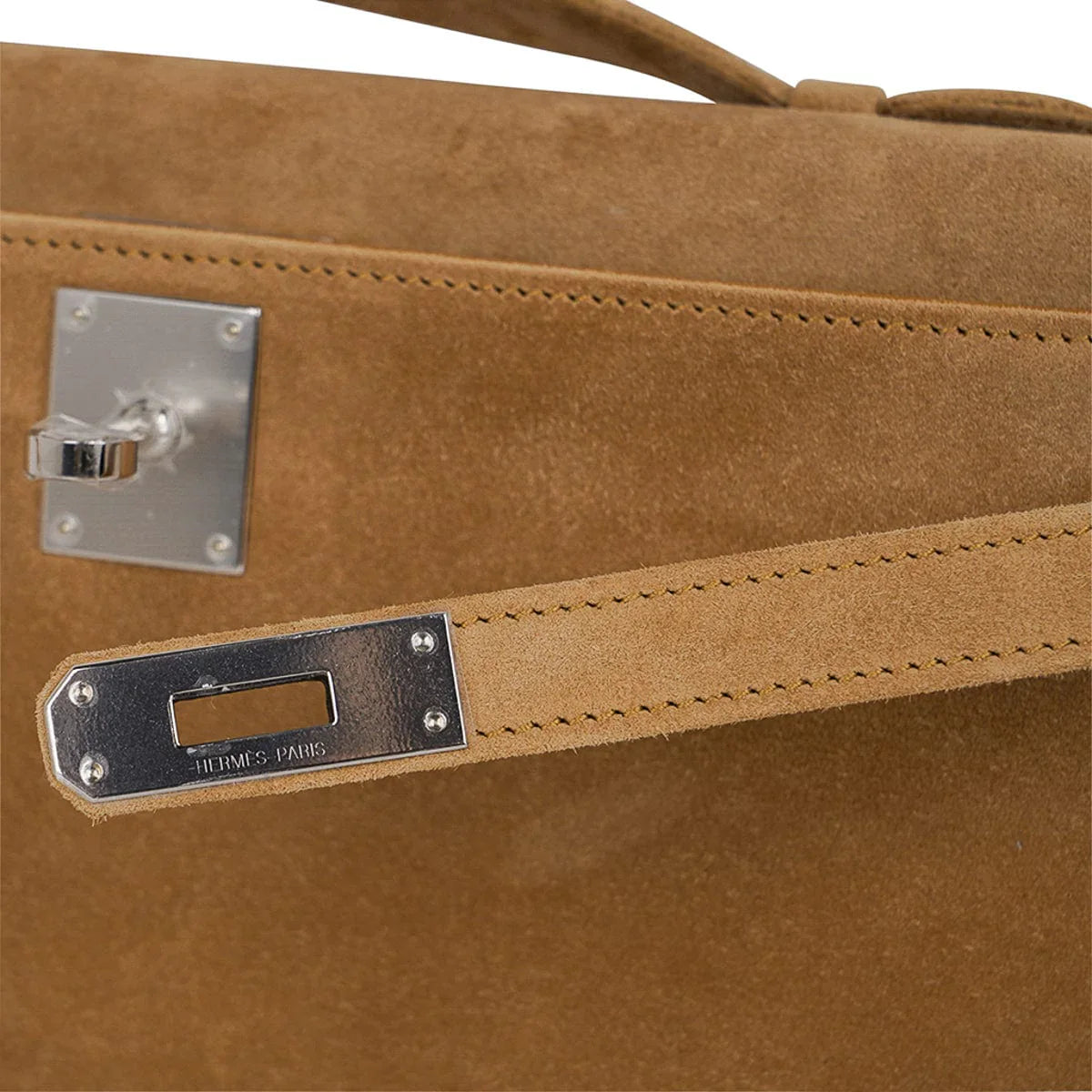 Limited Edition Kelly Cut Bag Ocre Doblis with Palladium Hardware