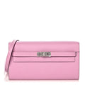 Kelly To Go Wallet Mauve Sylvestre Epsom Palladium Hardware