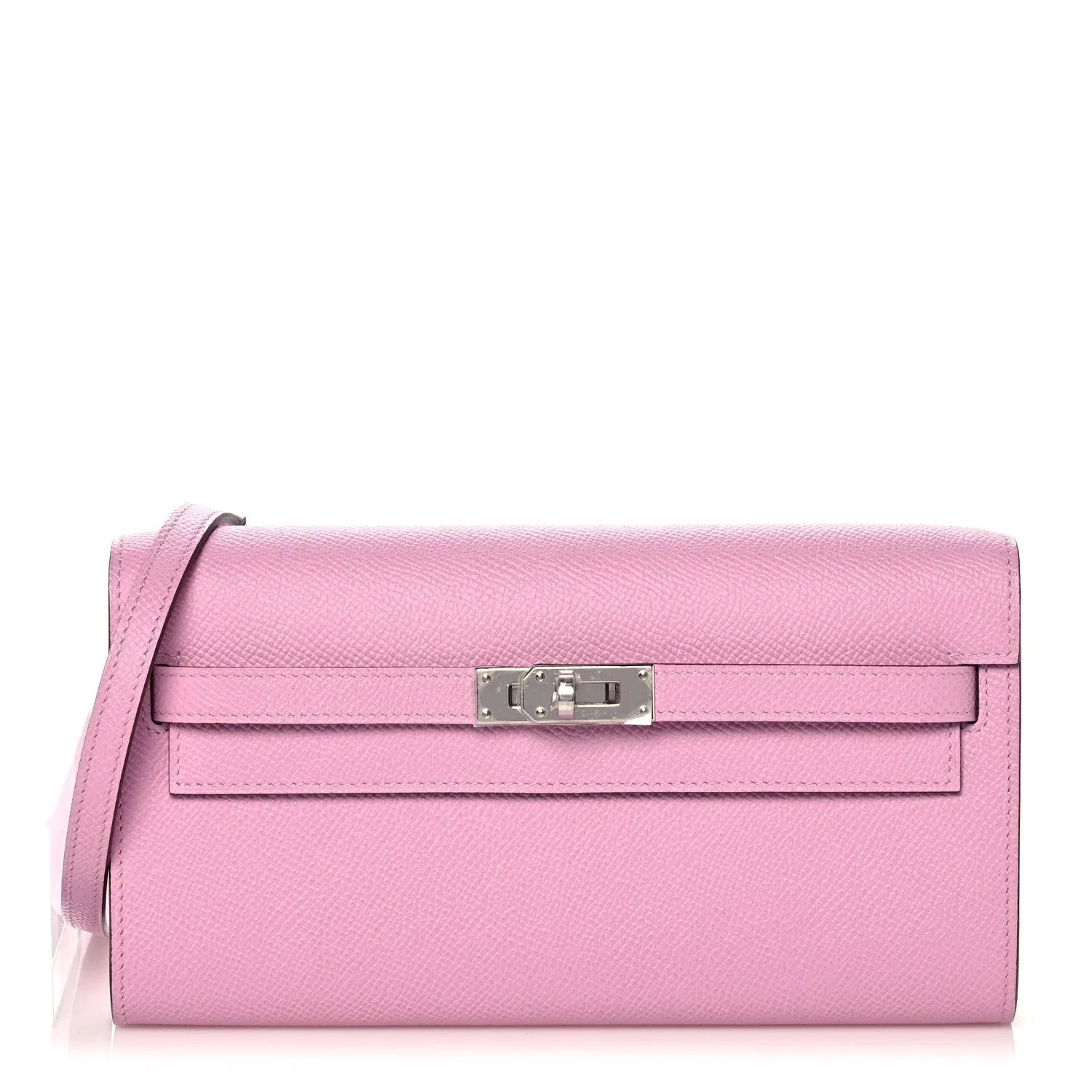 Kelly To Go Wallet Mauve Sylvestre Epsom Palladium Hardware