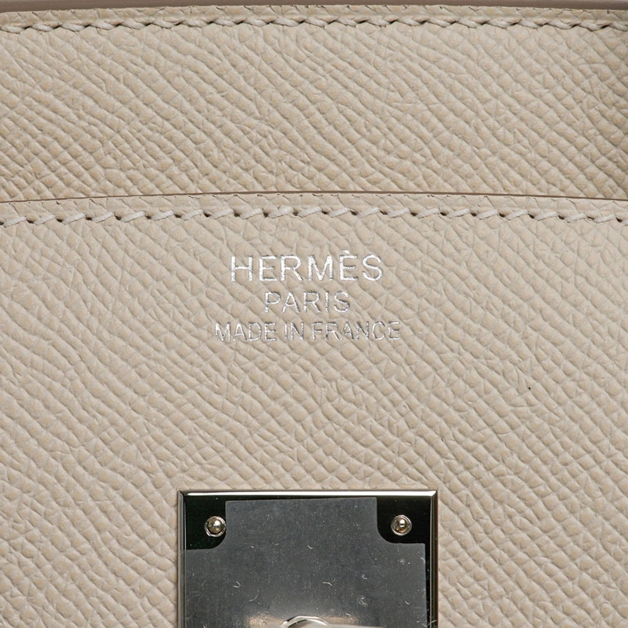 Birkin 35 Bag Craie Epsom Palladium Hardware