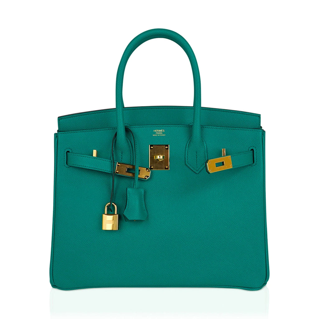 Birkin 30 Bag Vert Jade Epsom Leather with Gold Hardware