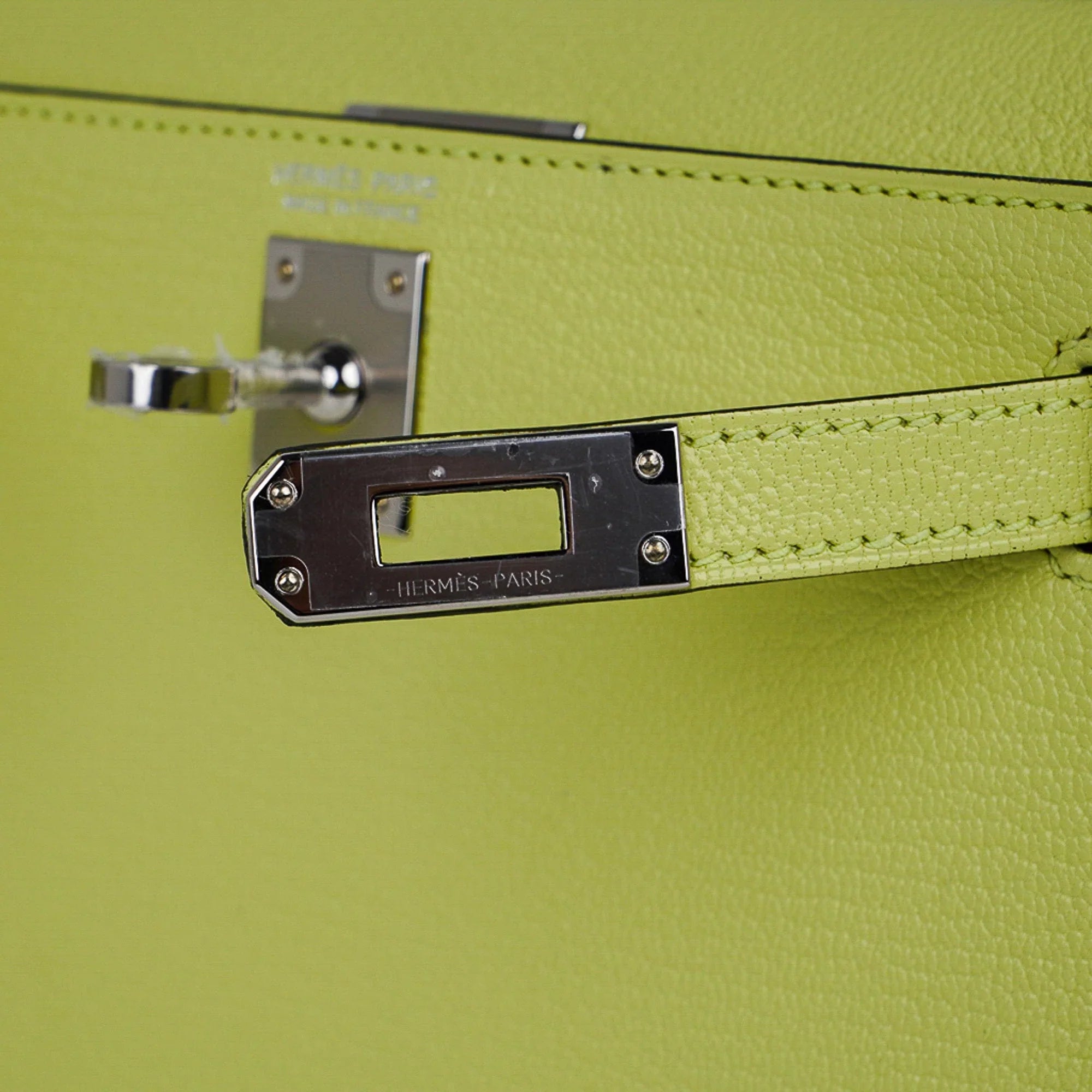 Mini Kelly 20 Bag Sellier Jaune Bourgeon Chevre Leather with Palladium Hardware