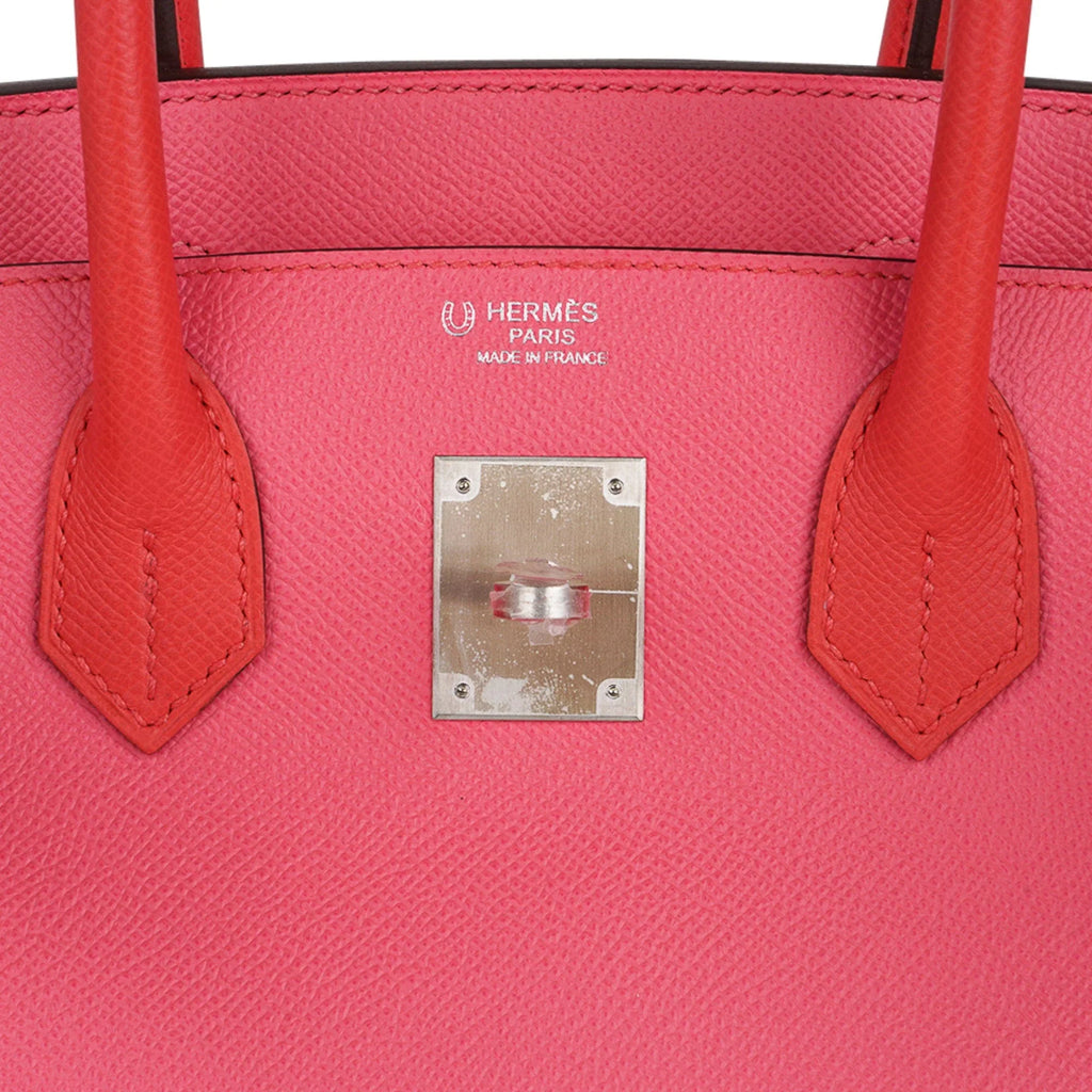 Special Order HSS Birkin 30 Bag Rose Azalee & Rose Jaipur Epsom with Brushed Palladium Hardware