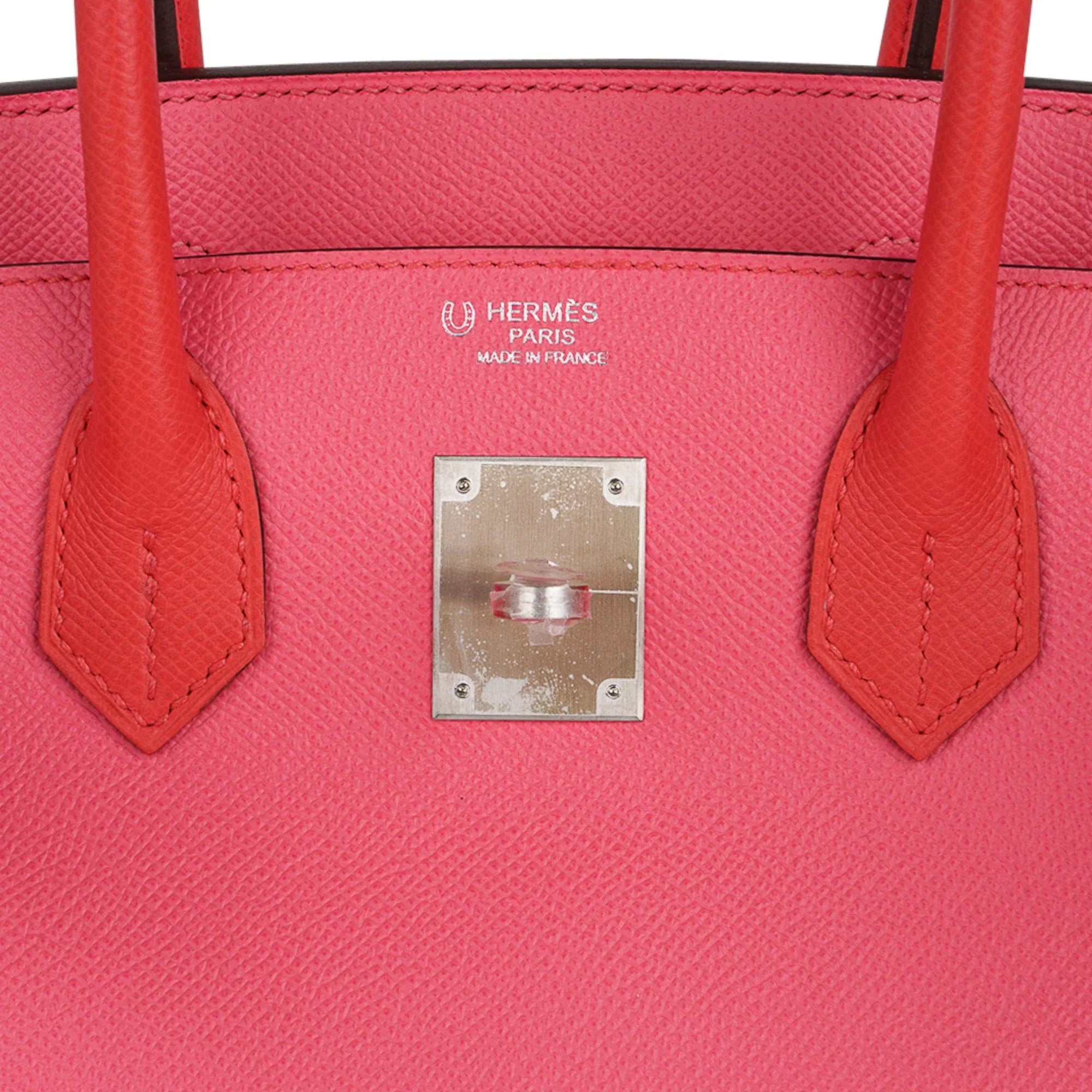 Special Order HSS Birkin 30 Bag Rose Azalee & Rose Jaipur Epsom with Brushed Palladium Hardware