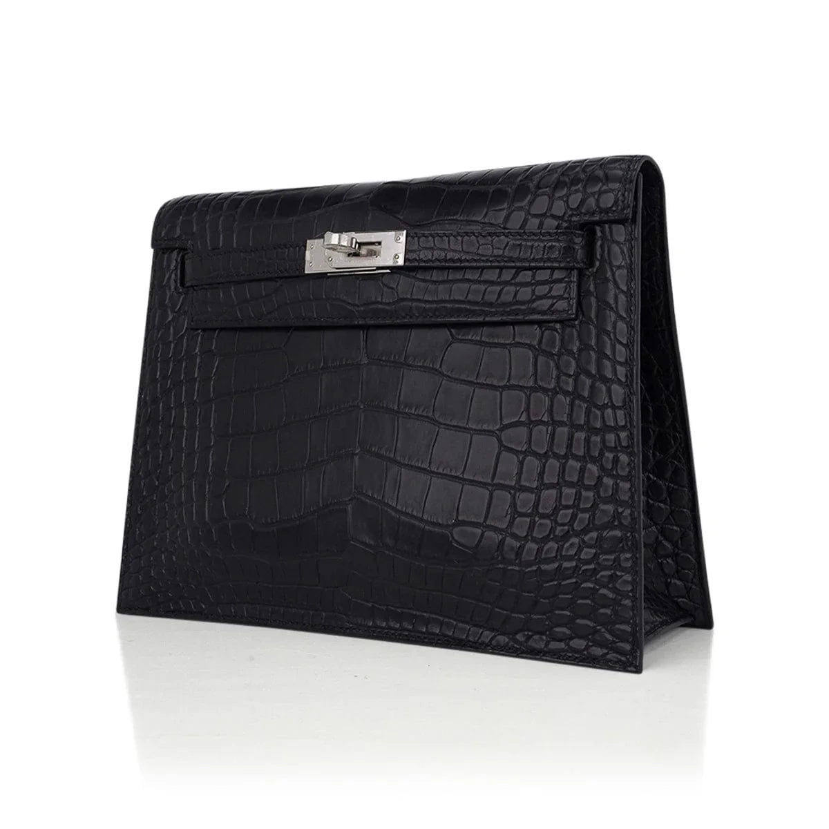 Limited Edition Kelly Danse Bag Matte Black Crocodile