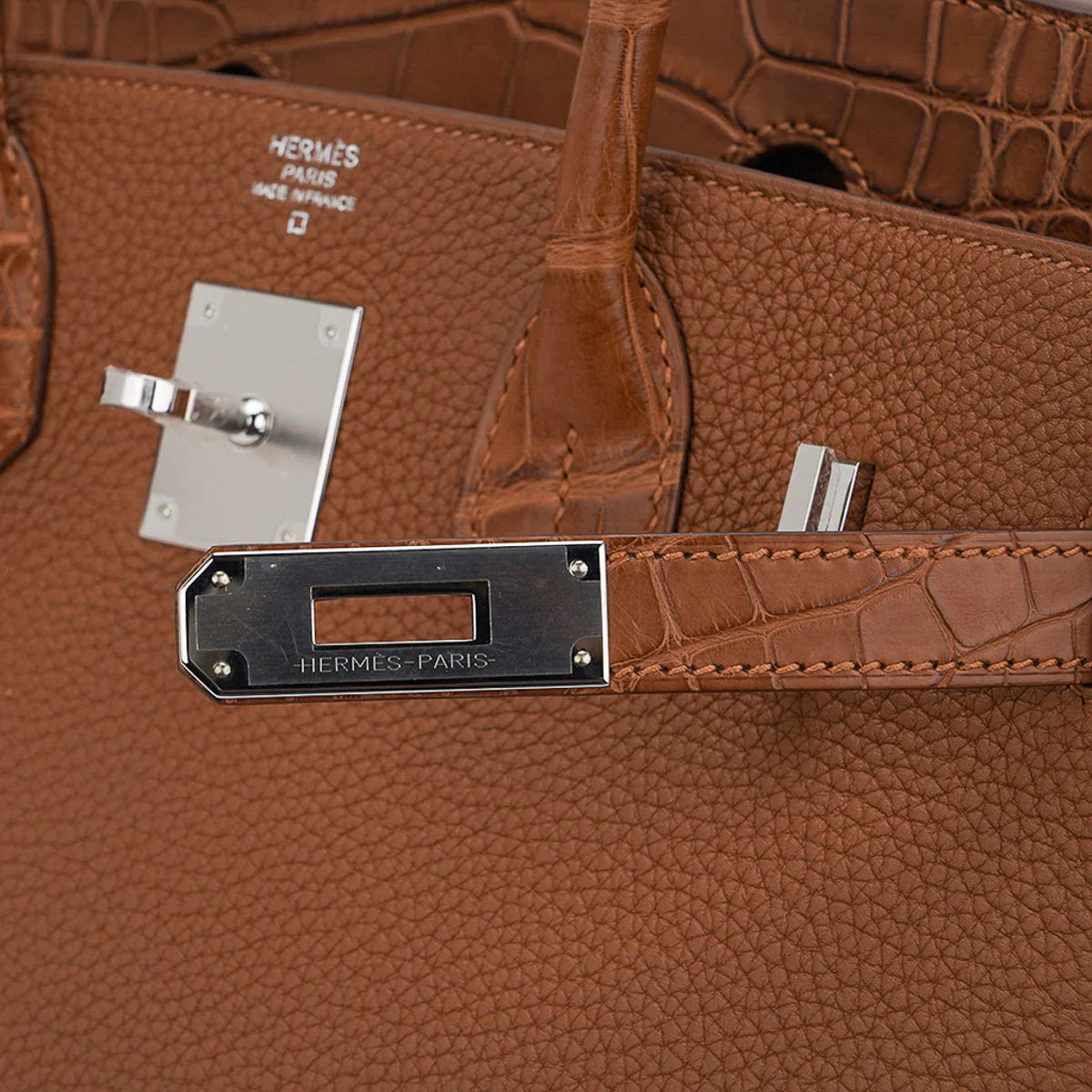 Birkin Touch 30 Bag Gold Matte Alligator / Togo Limited Edition