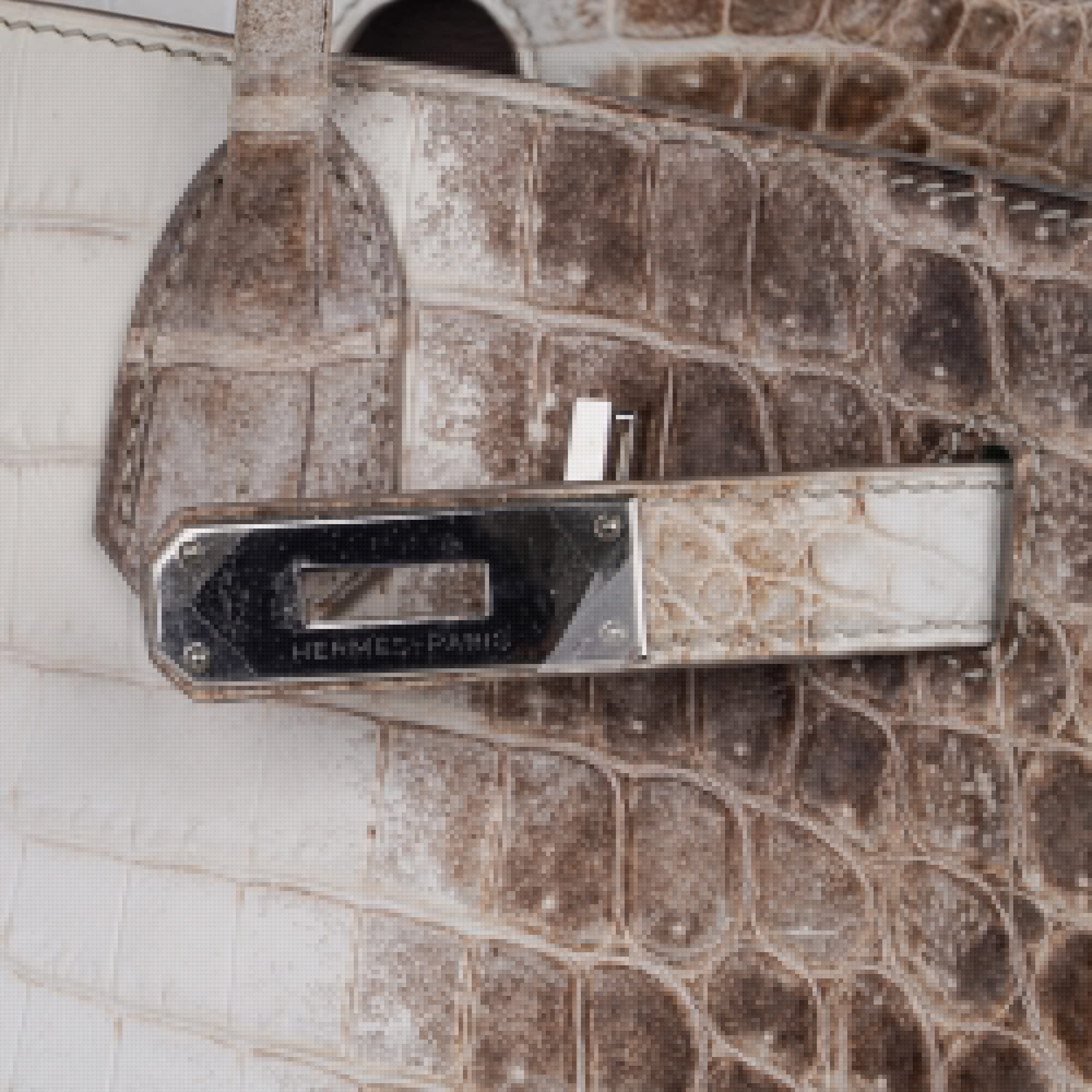 Birkin 30 Bag Himalaya Blanc Crocodile Palladium Hardware