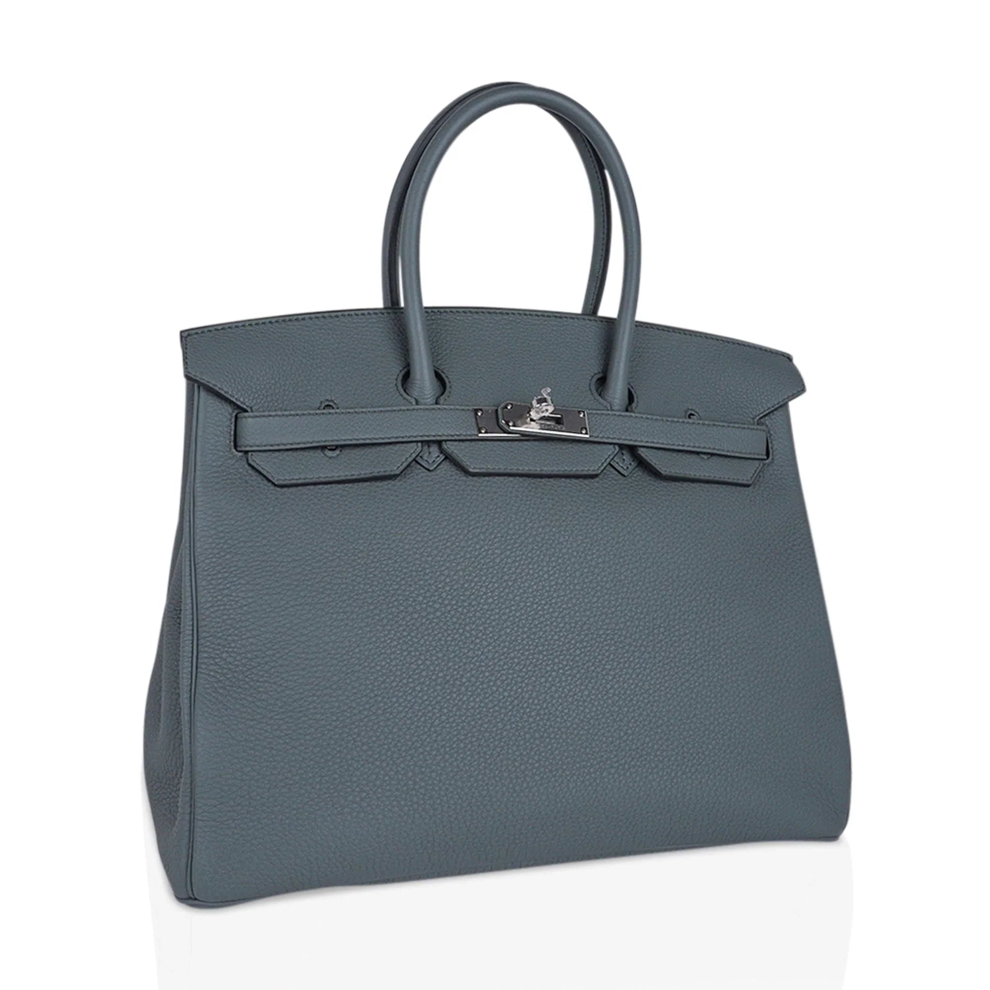 Birkin 35 Bag Vert Amande Togo Leather with Palladium Hardware