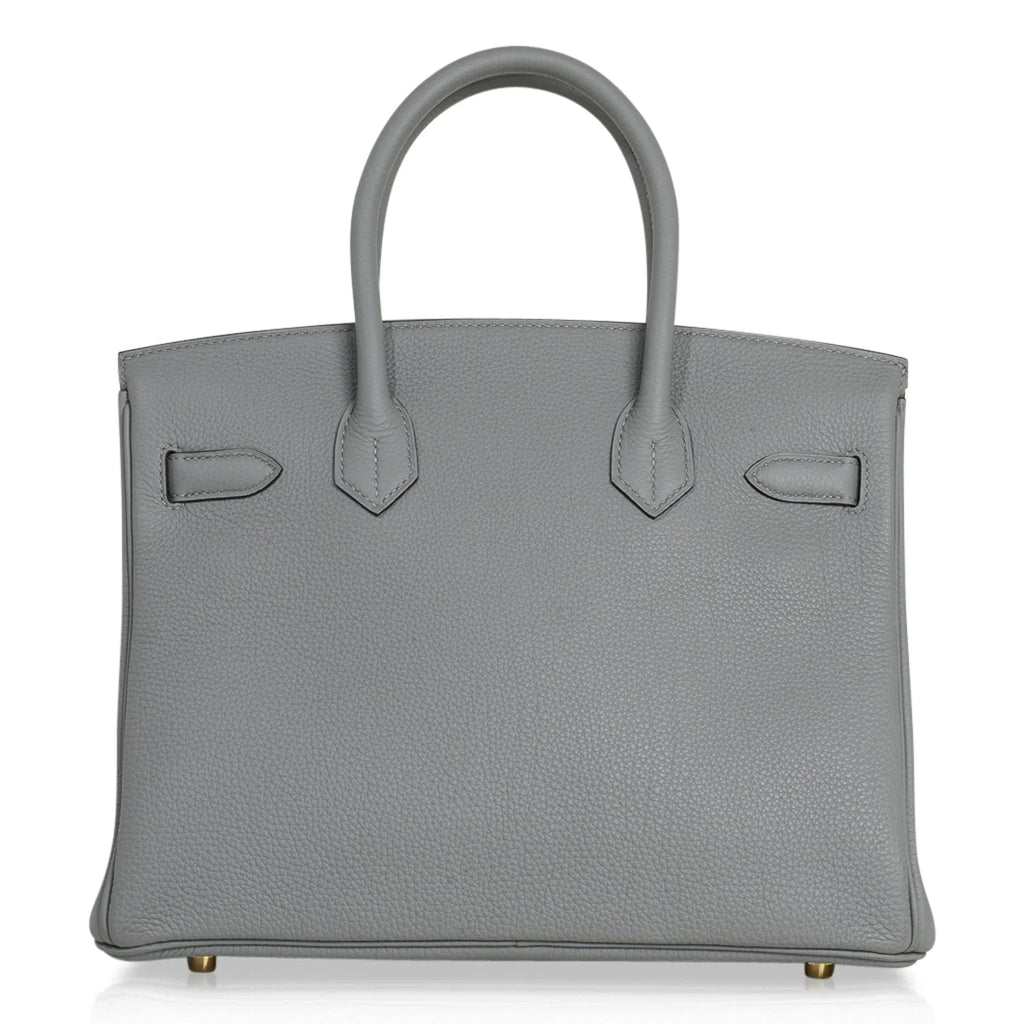 Birkin 30 Bag Gris Mouette Gold Hardware Togo Leather