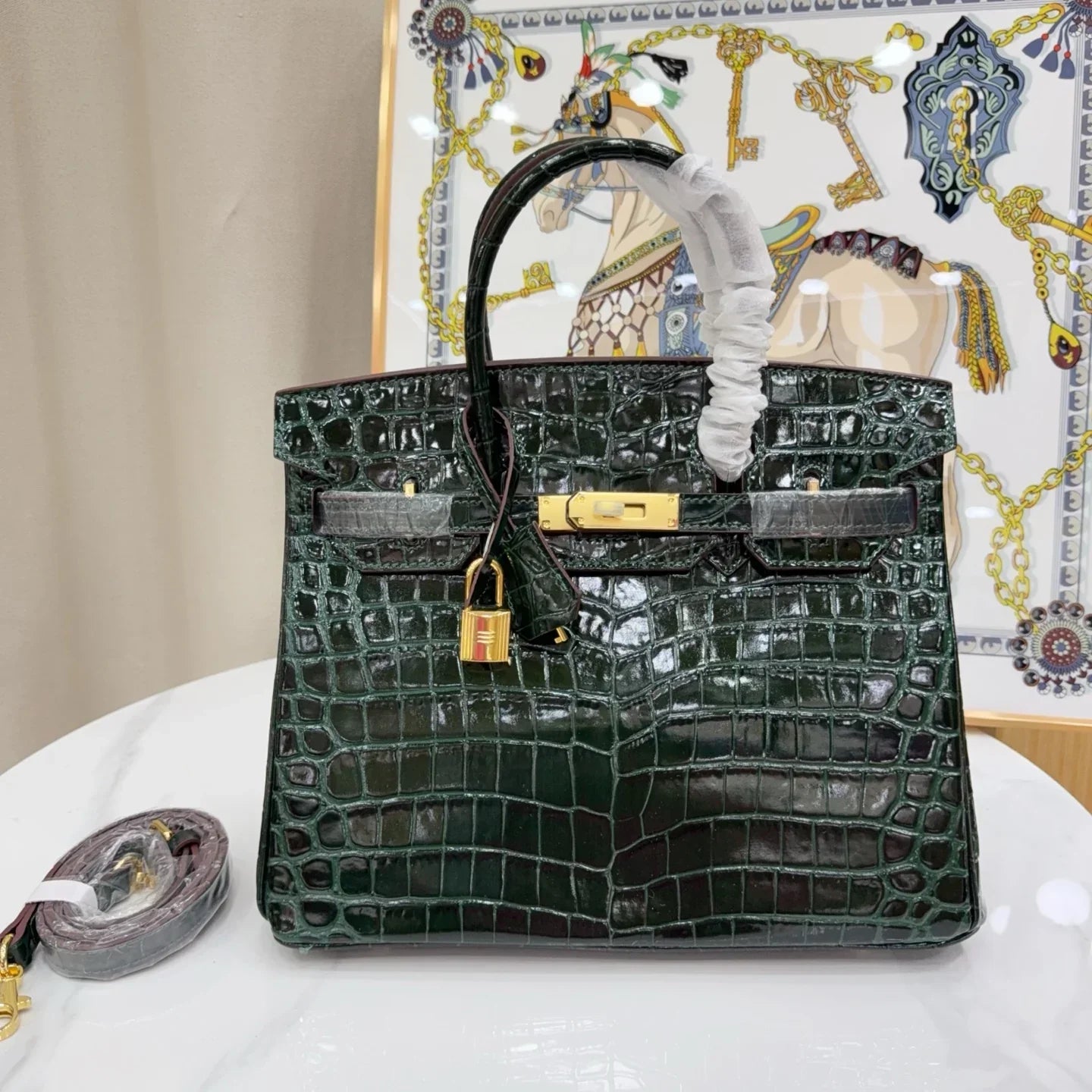 Birkin Vert Titien Matte Alligator Gold Hardware