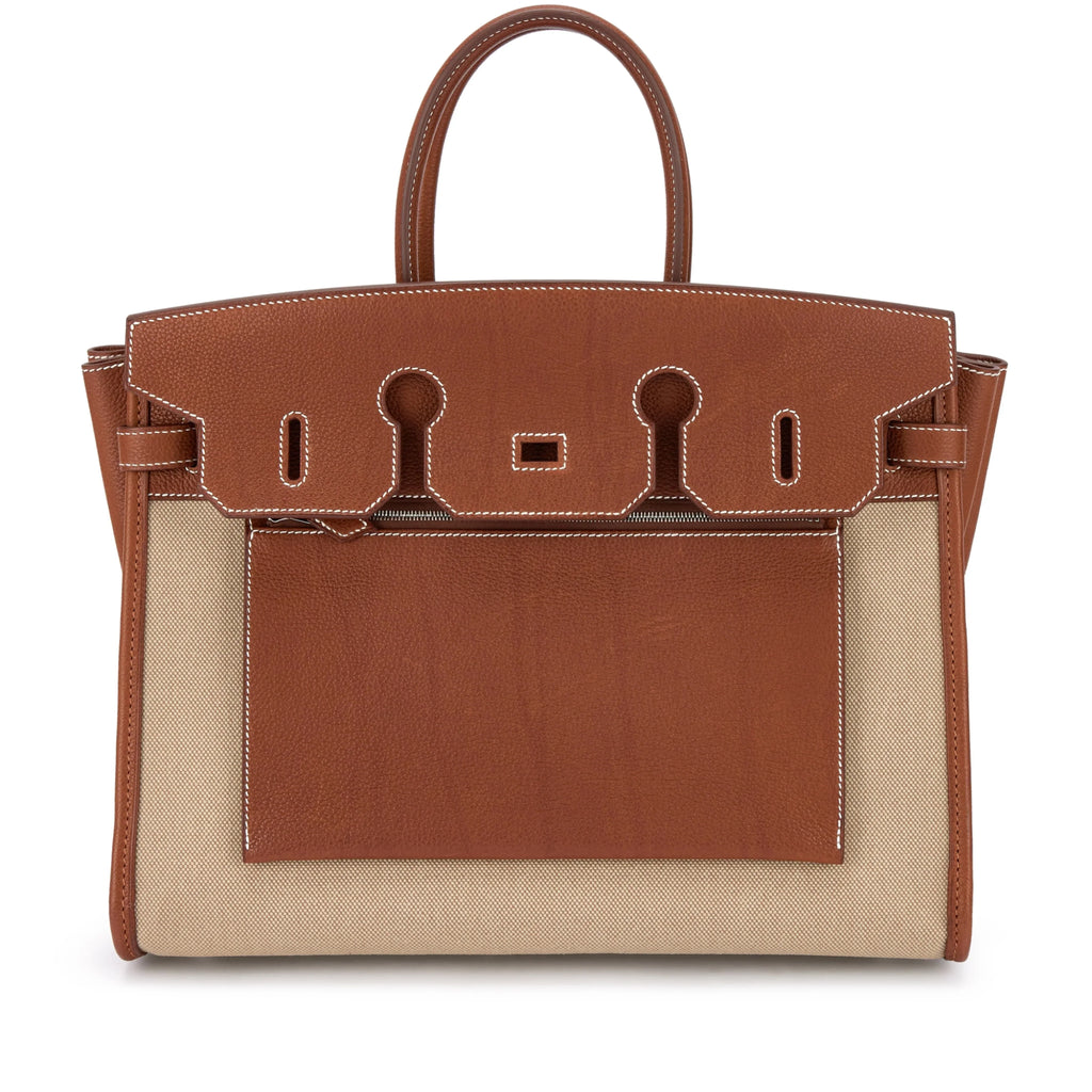 Birkin 35 L'Envers Edition Fauve Barenia Faubourg Palladium Hardware